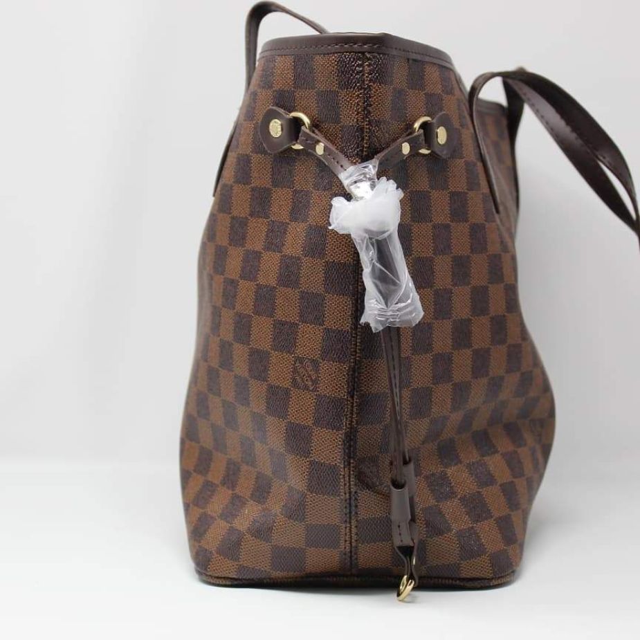 Louis Vuitton Neverfull Coffee Grid Tote With Wallet