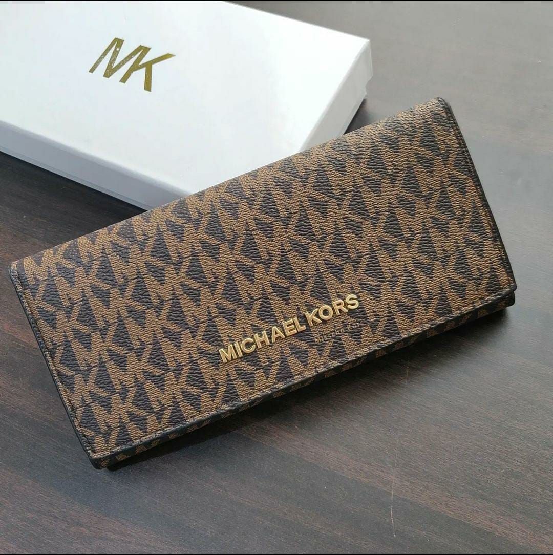 Michael kors Coffee Three Fold Monogram Wallet