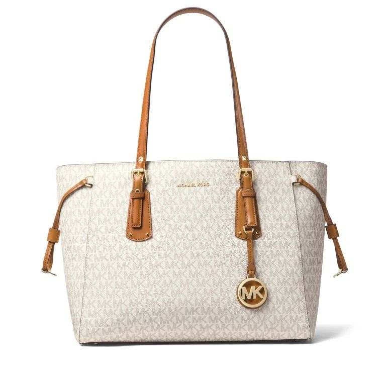 Michael Kors Voyager White Signature Tote Bag