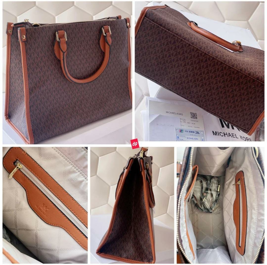 Michael Kors Coffee Signature Tote Bag