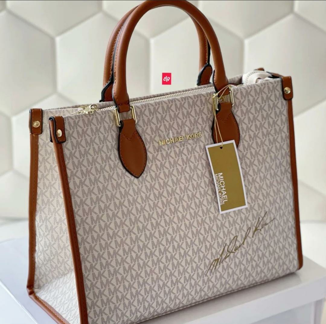 Michael Kors White Signature Tote Bag