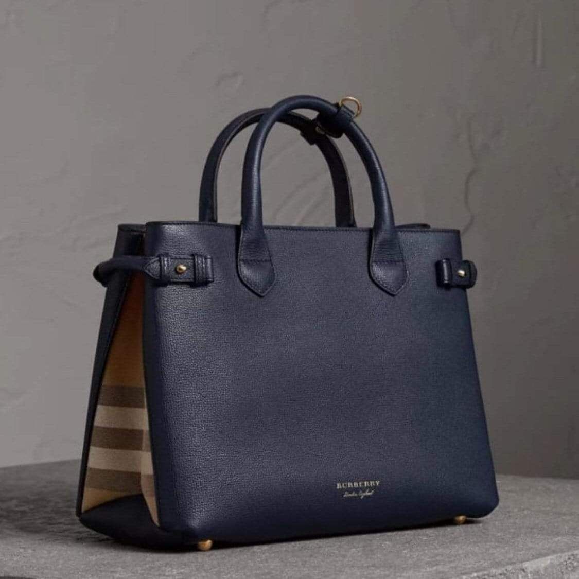 Burberry Banner Navy Blue Colour Hand Bag