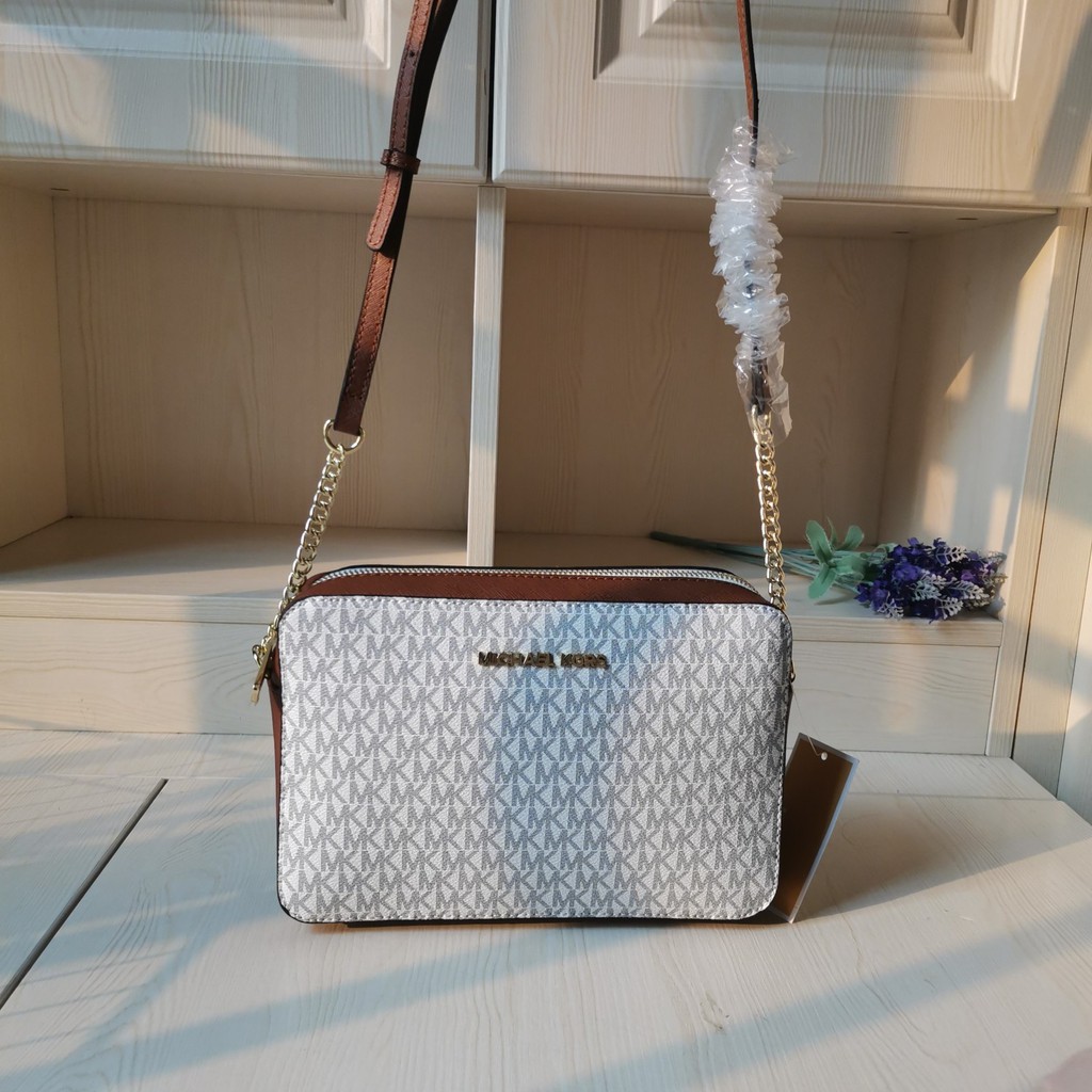 Michael Kors Jet Set Beige Camera Sling Bag (With Box)