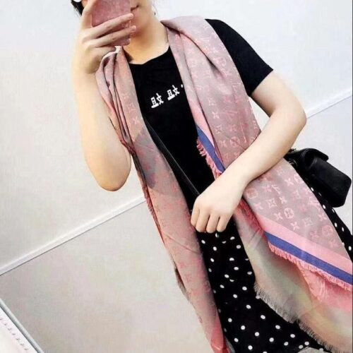 WhatsApp Image 2022-09-19 at 3.59.36 PM Louis Vuitton Pink Semi Woolen Stole