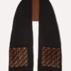 WhatsApp Image 2024-09-21 at 4.15.55 PM Fendi Black Brown Unisex Muffler