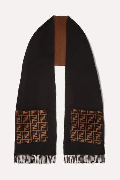 WhatsApp Image 2024-09-21 at 4.15.55 PM Fendi Black Brown Unisex Muffler