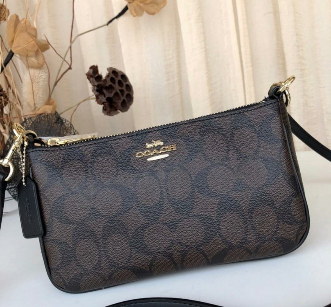 Coach Coffee Shoulder Bag (With Box)