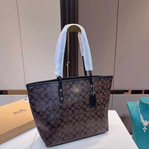 Coach Coffee City Tote Bag (With Box)