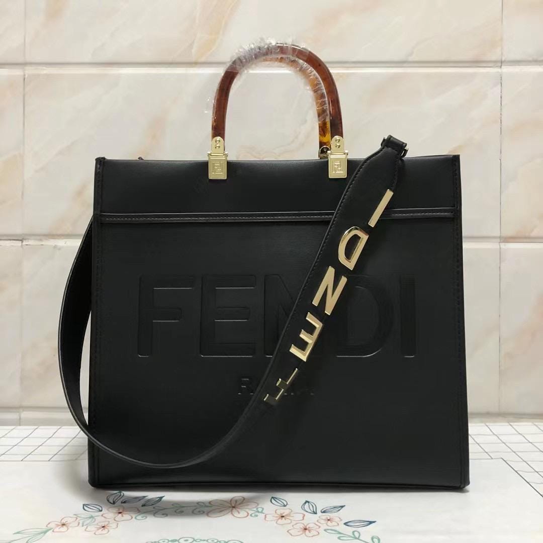 FENDI Roma Sunshine Black Tote Bag