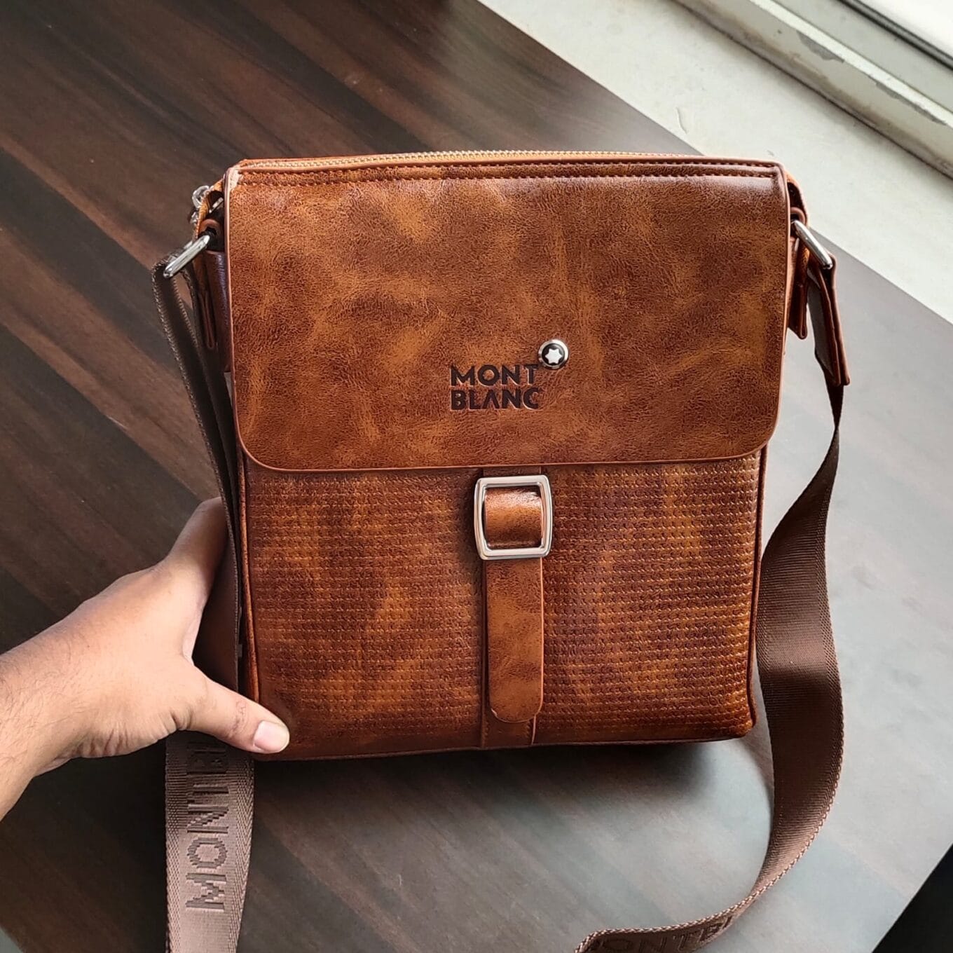 Montblanc Brown Messenger Bag