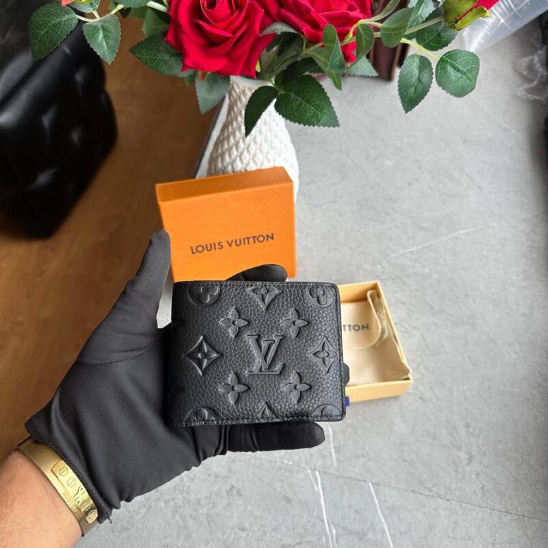 Louis Vuitton Black Mono Embossed Men's Wallet