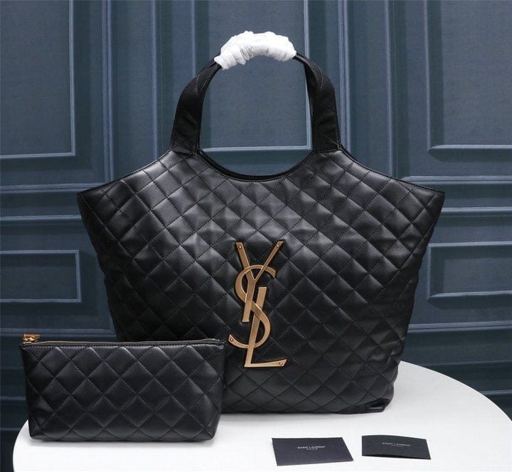 YSL ICARE Maxi Quilted Large Shopping Bag