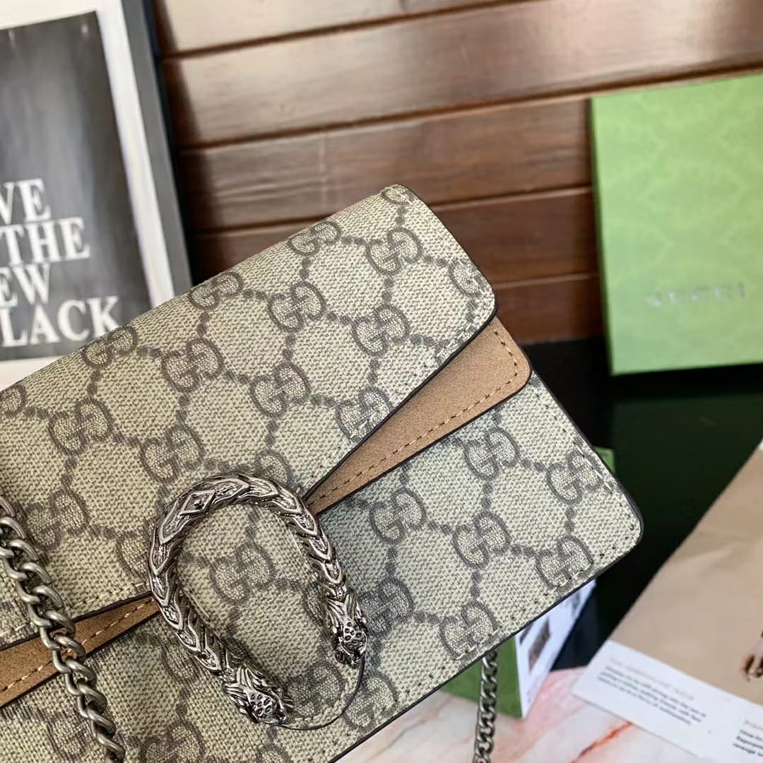 Gucci Dionysus Khaki Mini Sling Bag (With Box)
