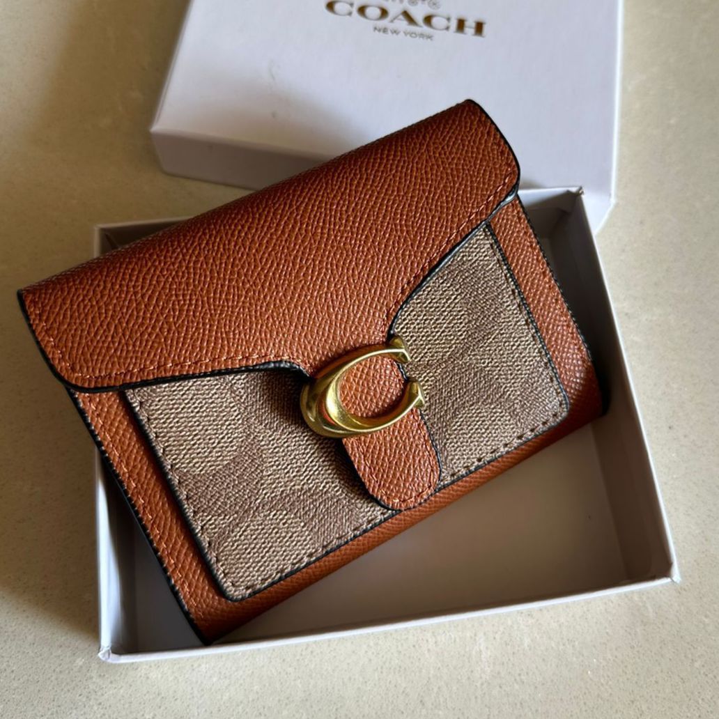 Coach Apricot Tan Small Tabby Wallet