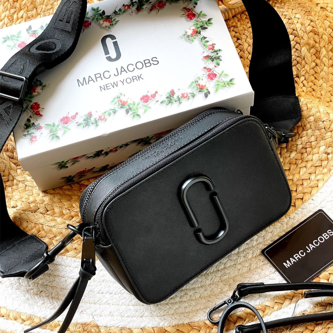 WhatsApp Image 2023-07-12 at 9.21.53 PM (1) Marc Jacobs All Black Camera Sling Bag (With Box)