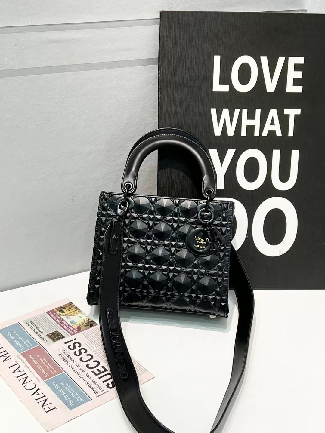 IMG-20230303-WA0000 Lady Dior Black Cannage Diamond Motif Handbag (With Box)