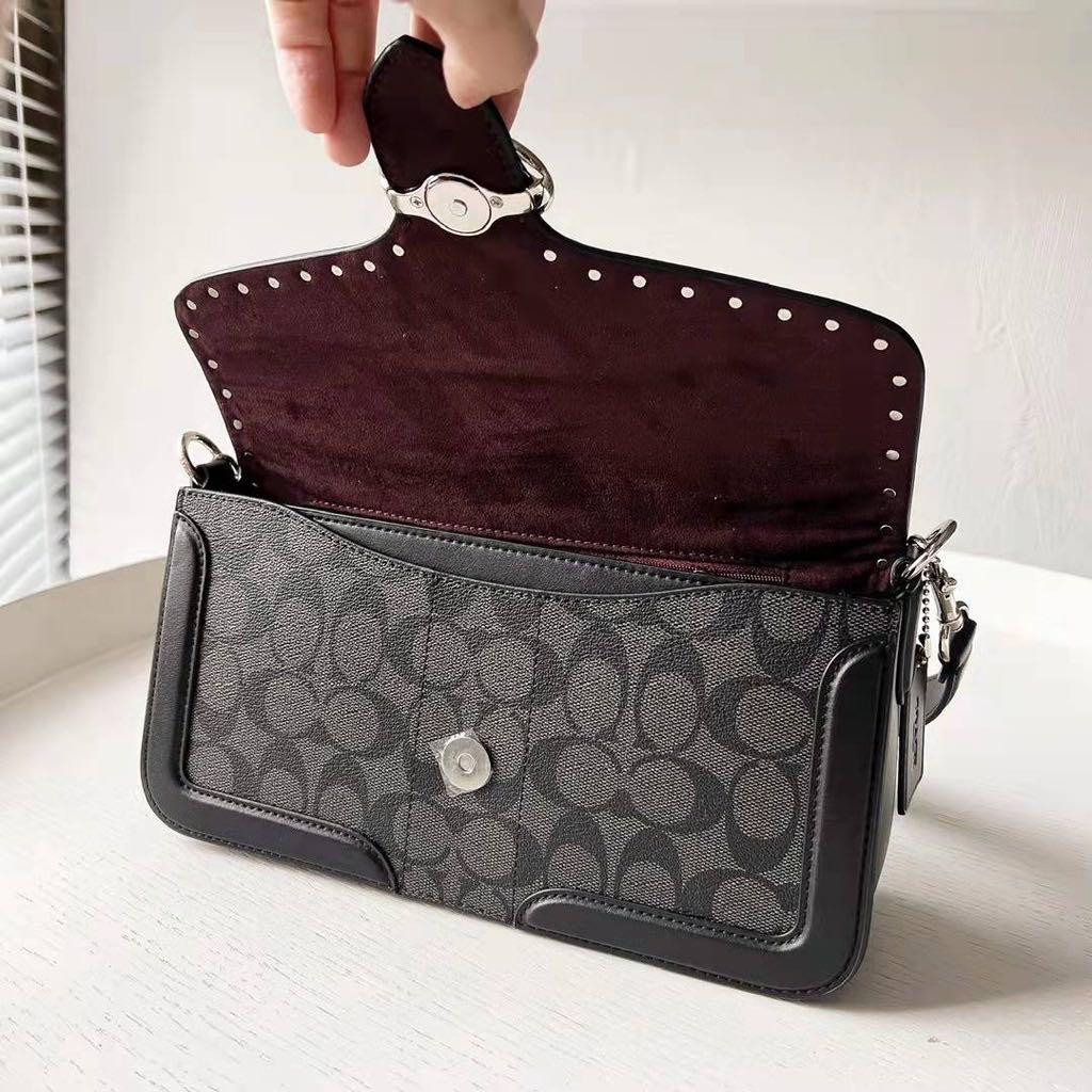 Coach Georgie Black Shoulder Bag (With Box)