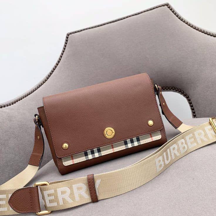 Burberry Note Vintage Brown Crossbody Bag (With Box)
