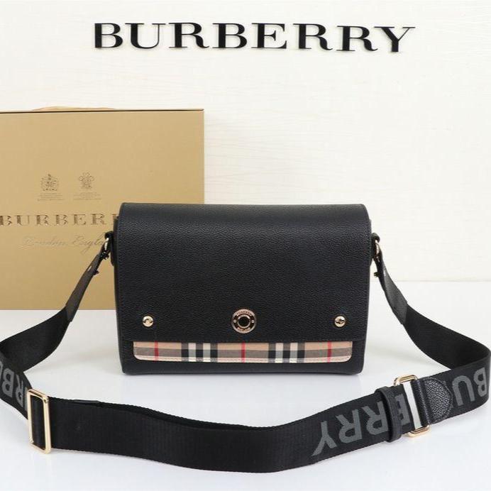Burberry Note Vintage Black Crossbody Bag (With Box)