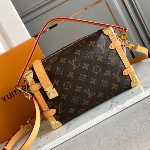 Louis Vuitton Mono Side Trunk Old Flower Handbag (With Box)