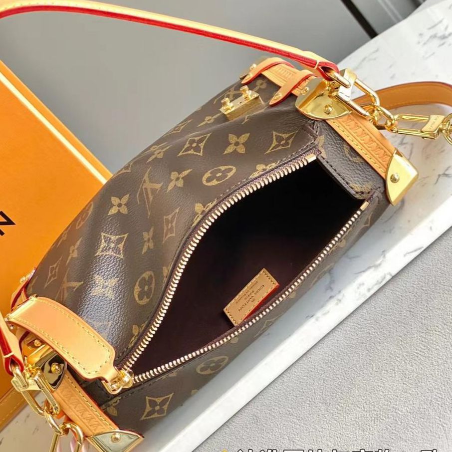 Louis Vuitton Mono Side Trunk Old Flower Handbag (With Box)