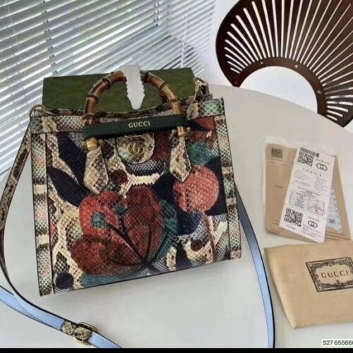 Gucci Diana Python Very Premium Tote Bag (With Box)