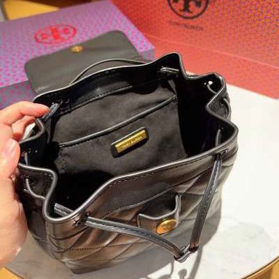 Tory Burch Willa Black Small Backpack (With Box)