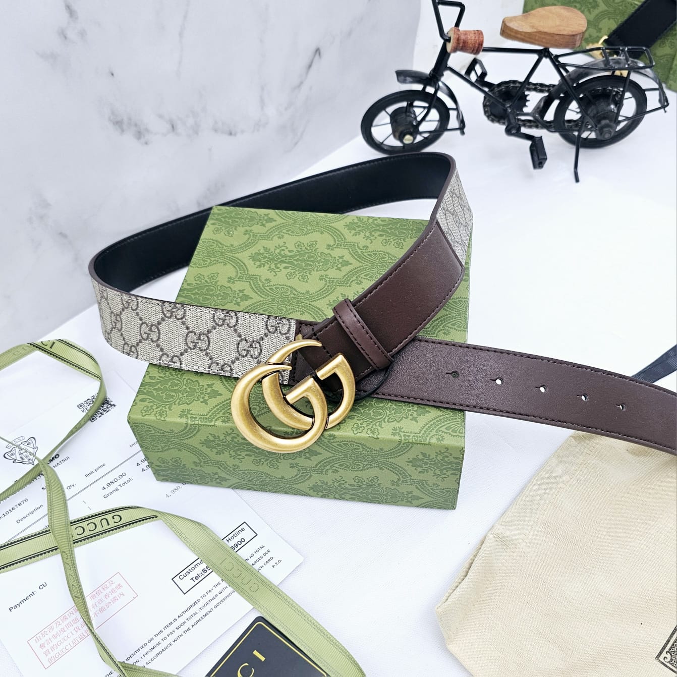 WhatsApp Image 2023-09-25 at 18.19.58 Gucci GG coffee Strech Men's Belt