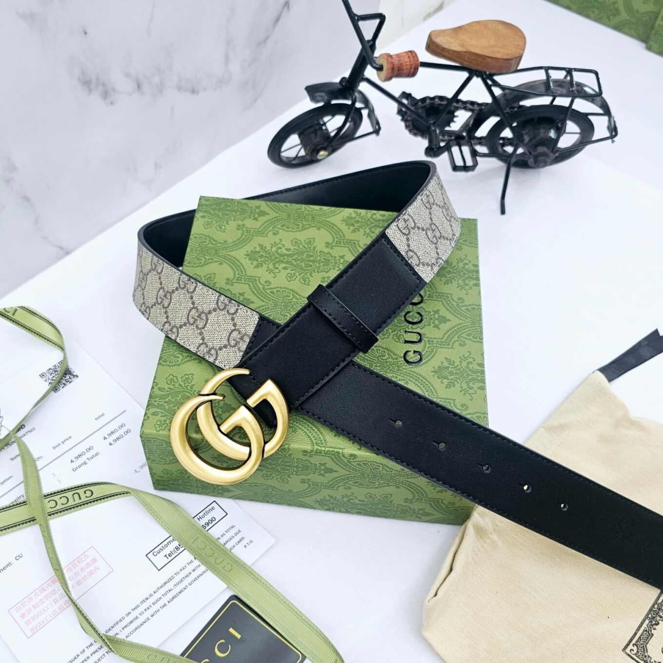 WhatsApp Image 2023-09-25 at 18.41.39 Gucci GG black Strech Men's Belt