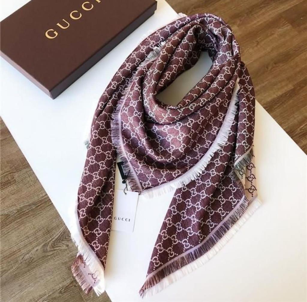 Gucci Maroon GG Unisex Stole