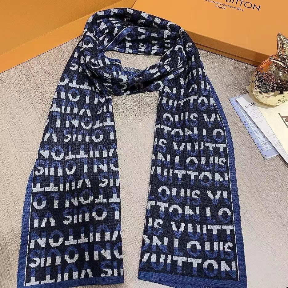WhatsApp Image 2023-12-29 at 22.33.59_0730a380 Louis Vuitton Blue Monogram Unisex Muffler