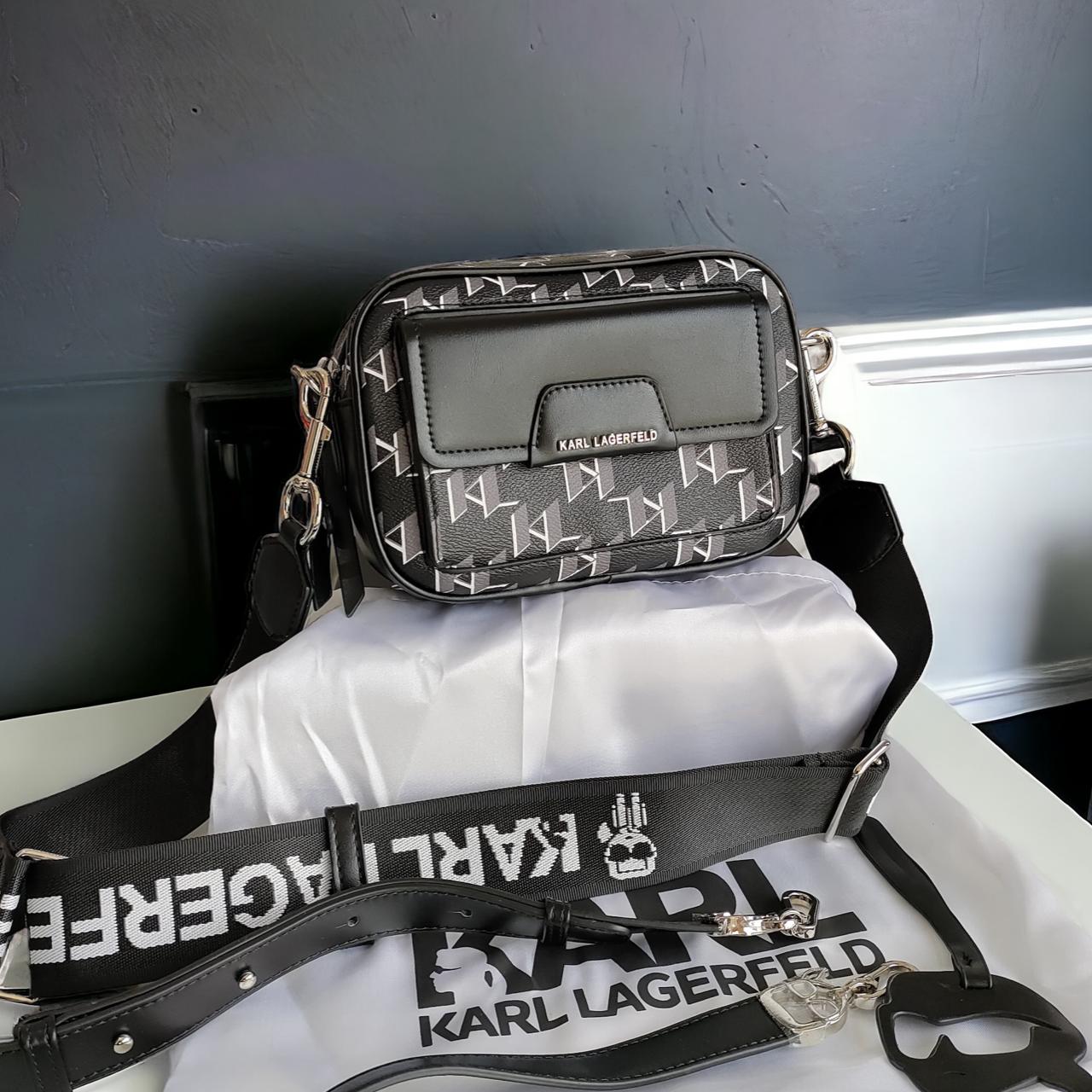 Karl Lagerfeld Iconic Black Sling Bag (With Box)