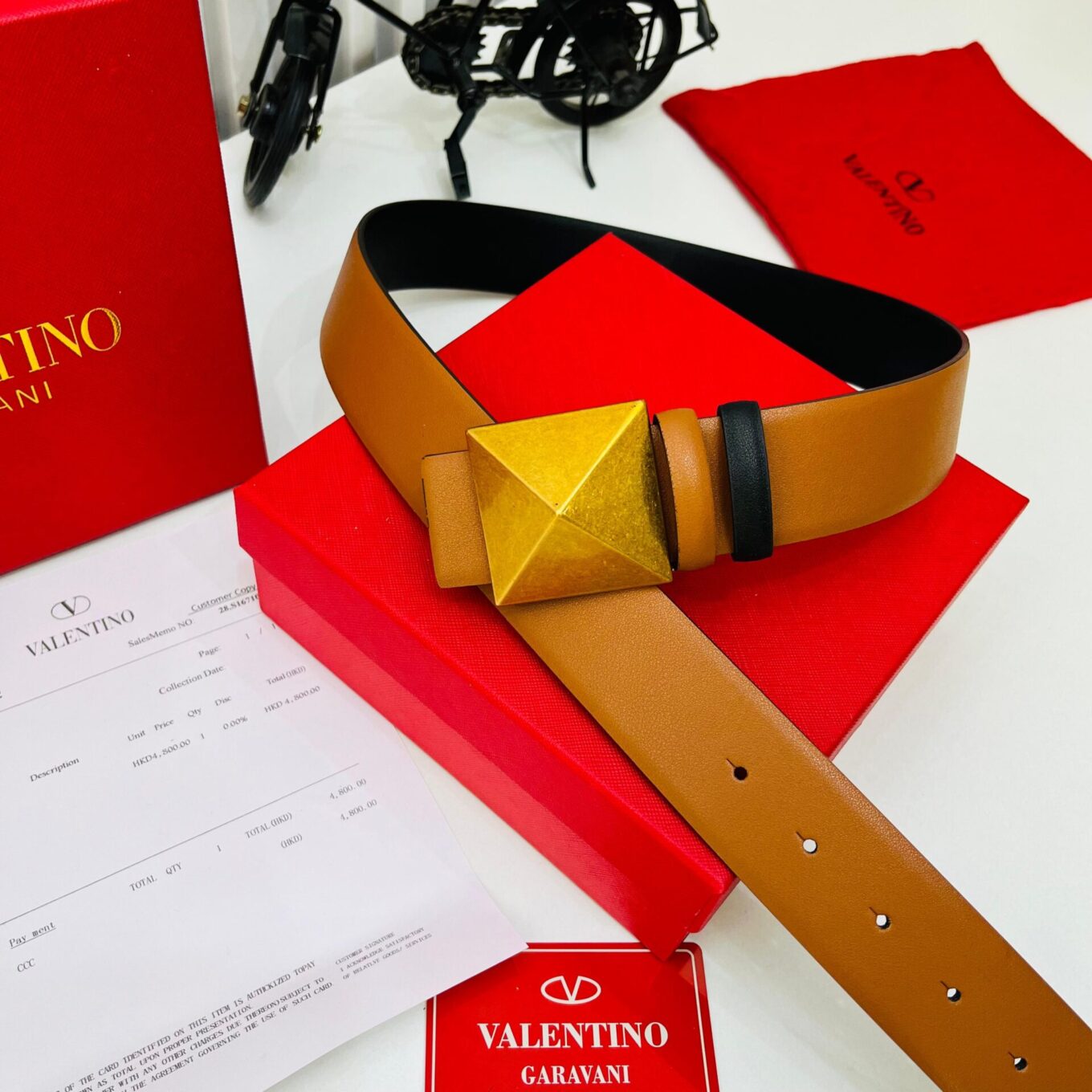 Valentino One Stud Brown and Black For Women