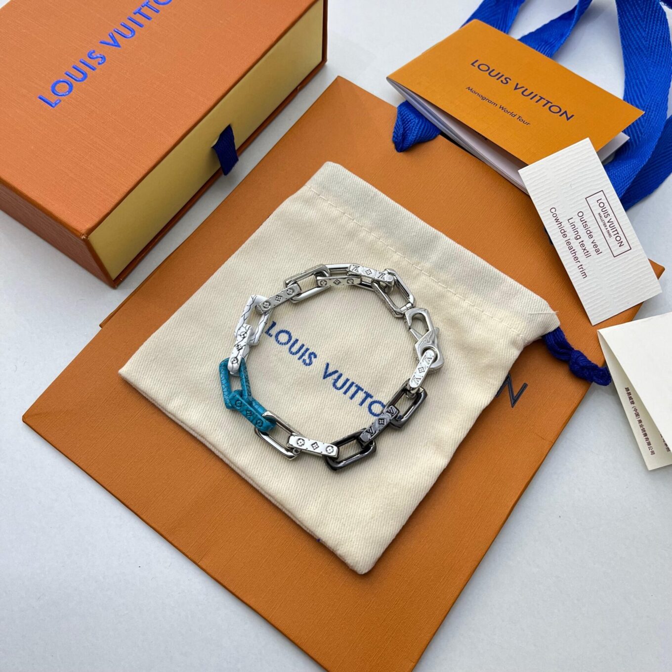 WhatsApp Image 2024-07-05 at 1.42.04 PM Louis Vuitton Silver Blue Chain