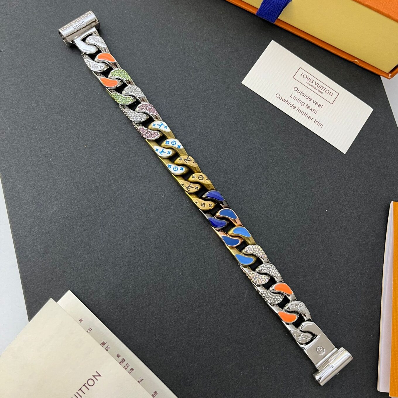 WhatsApp Image 2024-07-08 at 3.02.45 PM Louis Vuitton Chain Link Multicolor Bracelet