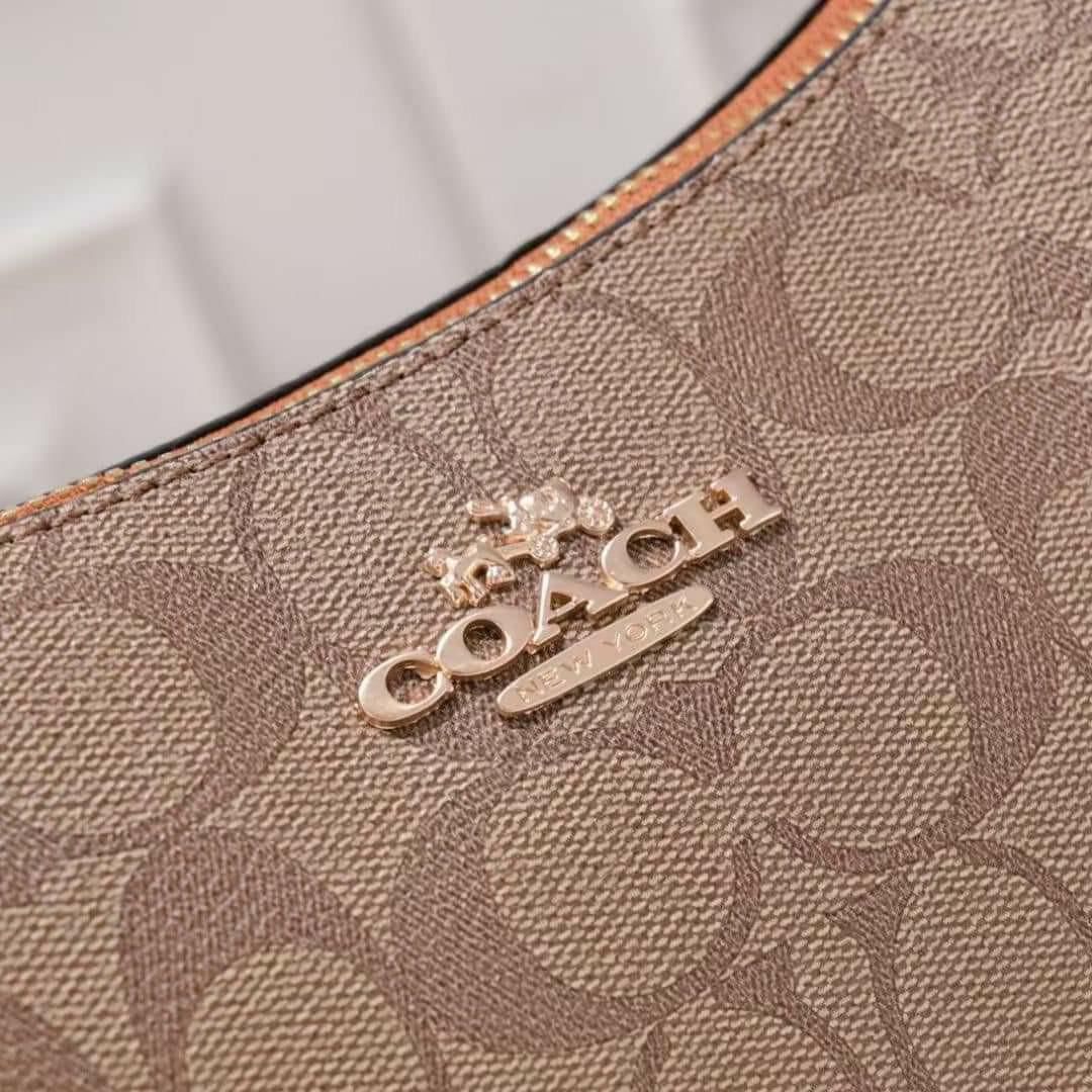Coach Teri Apricot Brown Shoulder Bag