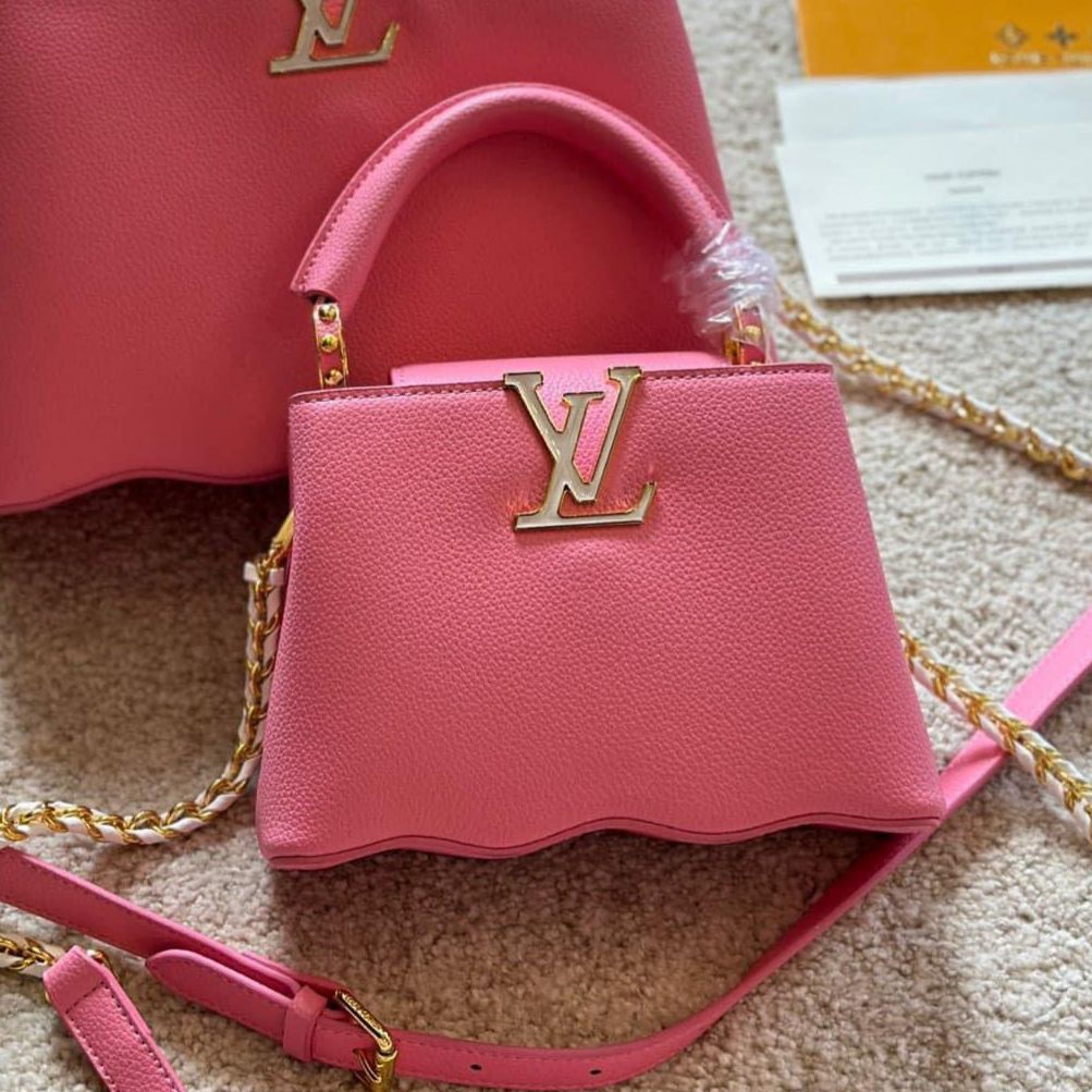 Louis Vuitton Pink Wave Capucine Handbag Premium Quality (With Box)