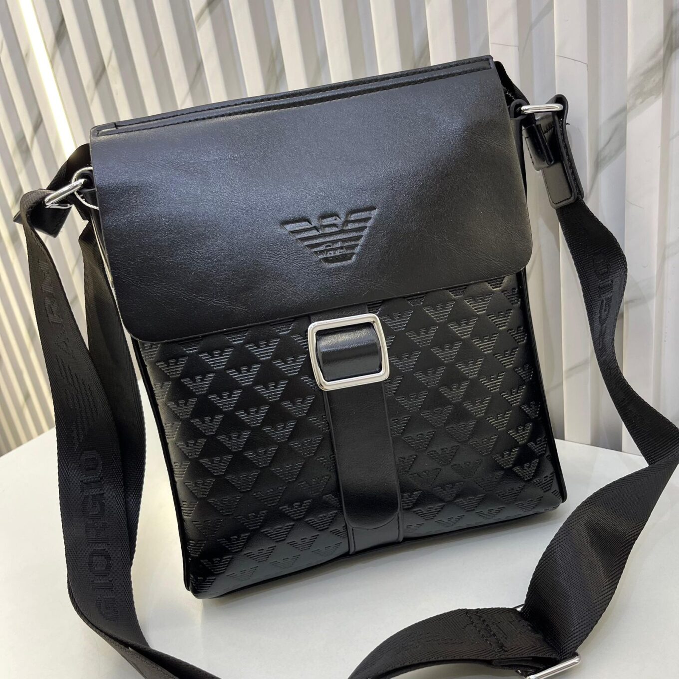 Armani Black Messenger Bag