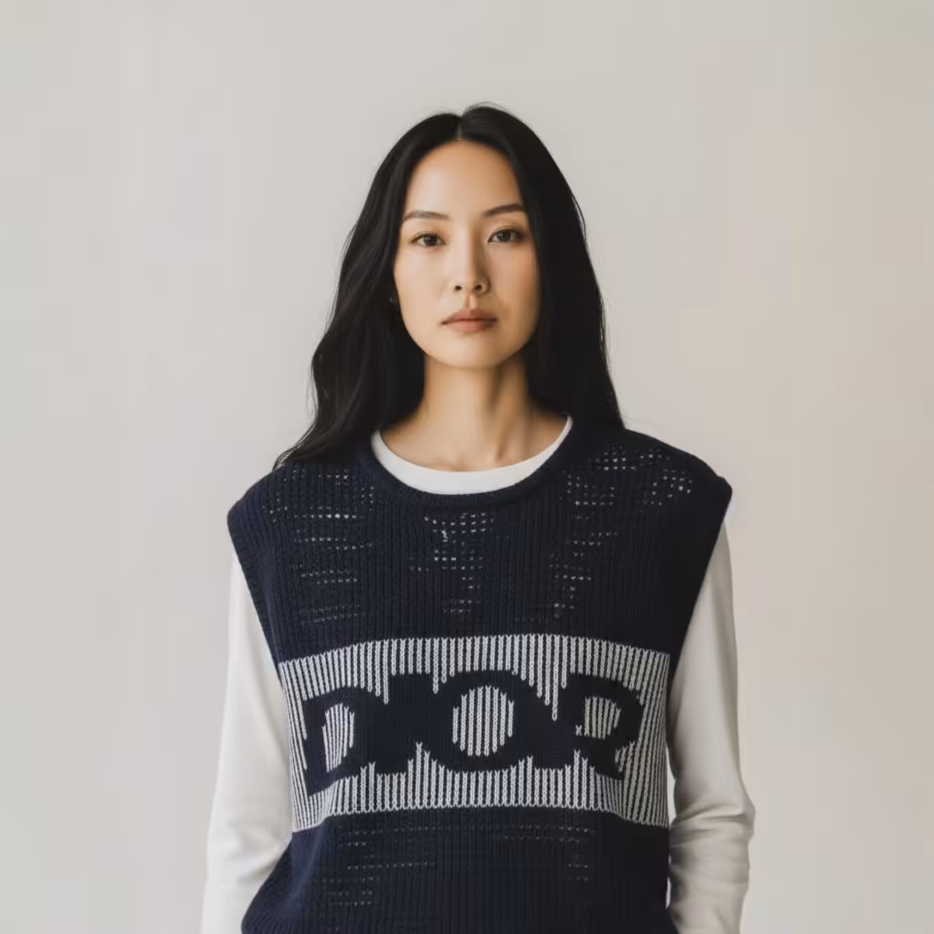 Dior Knitted Blue Sleeveless Sweater