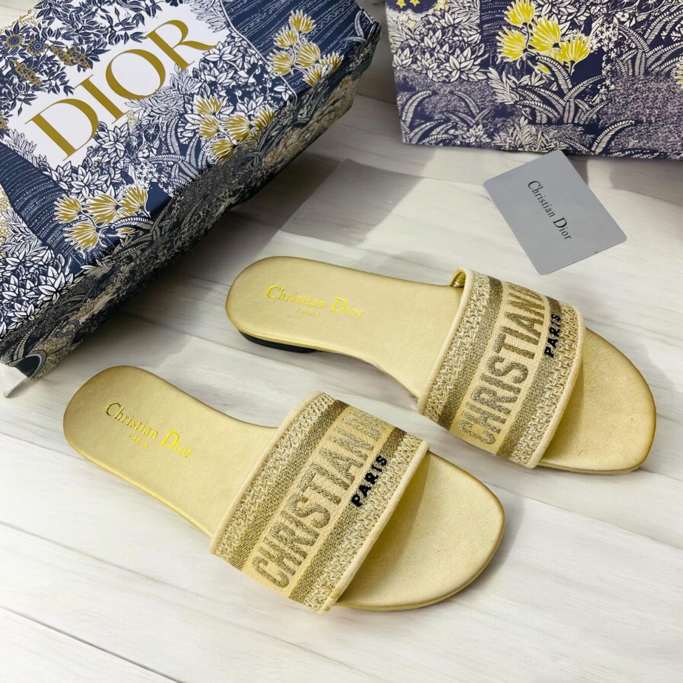 WhatsApp Image 2024-10-10 at 4.36.48 PM Christian Dior Golden Dway Slide