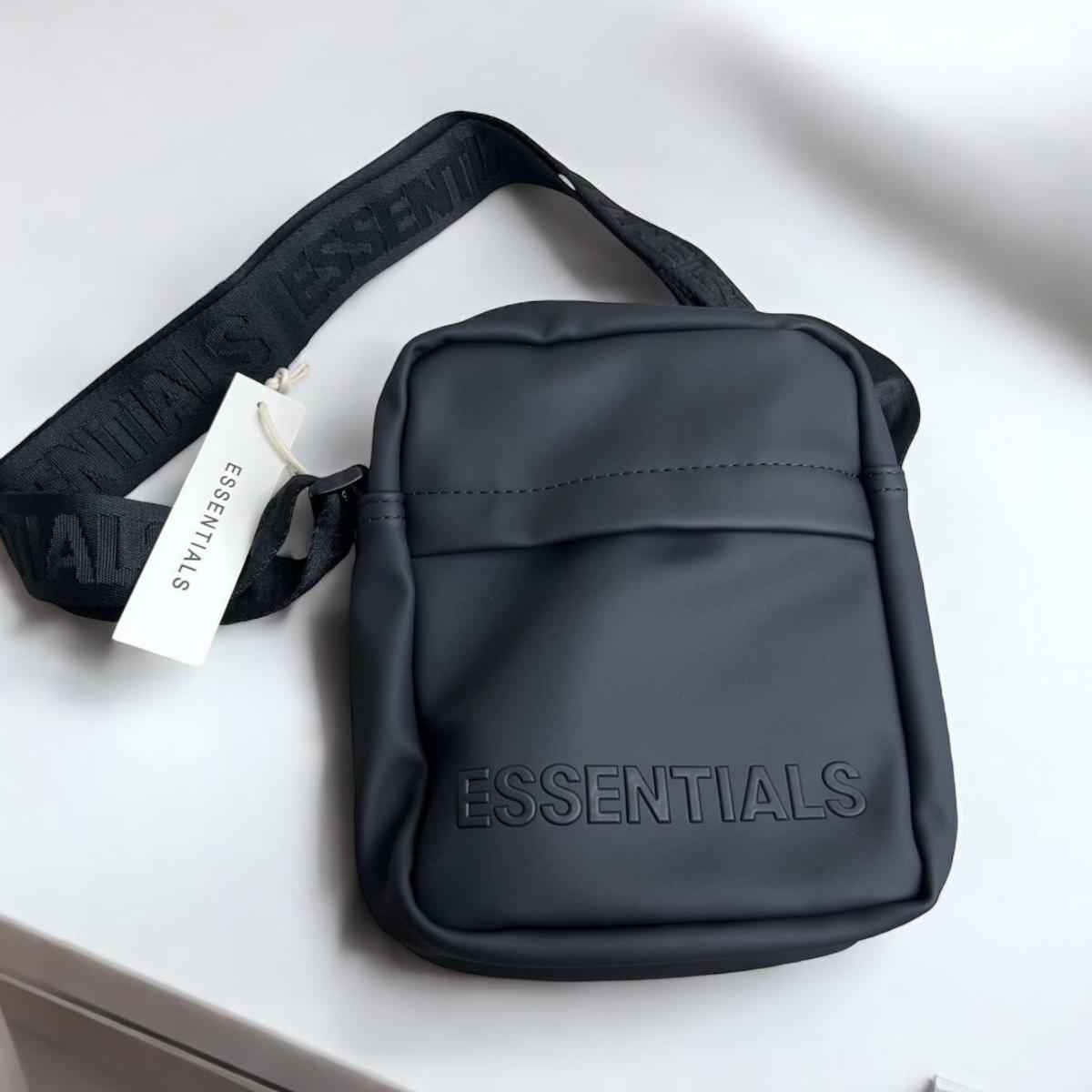Essentials Black Messenger Bag