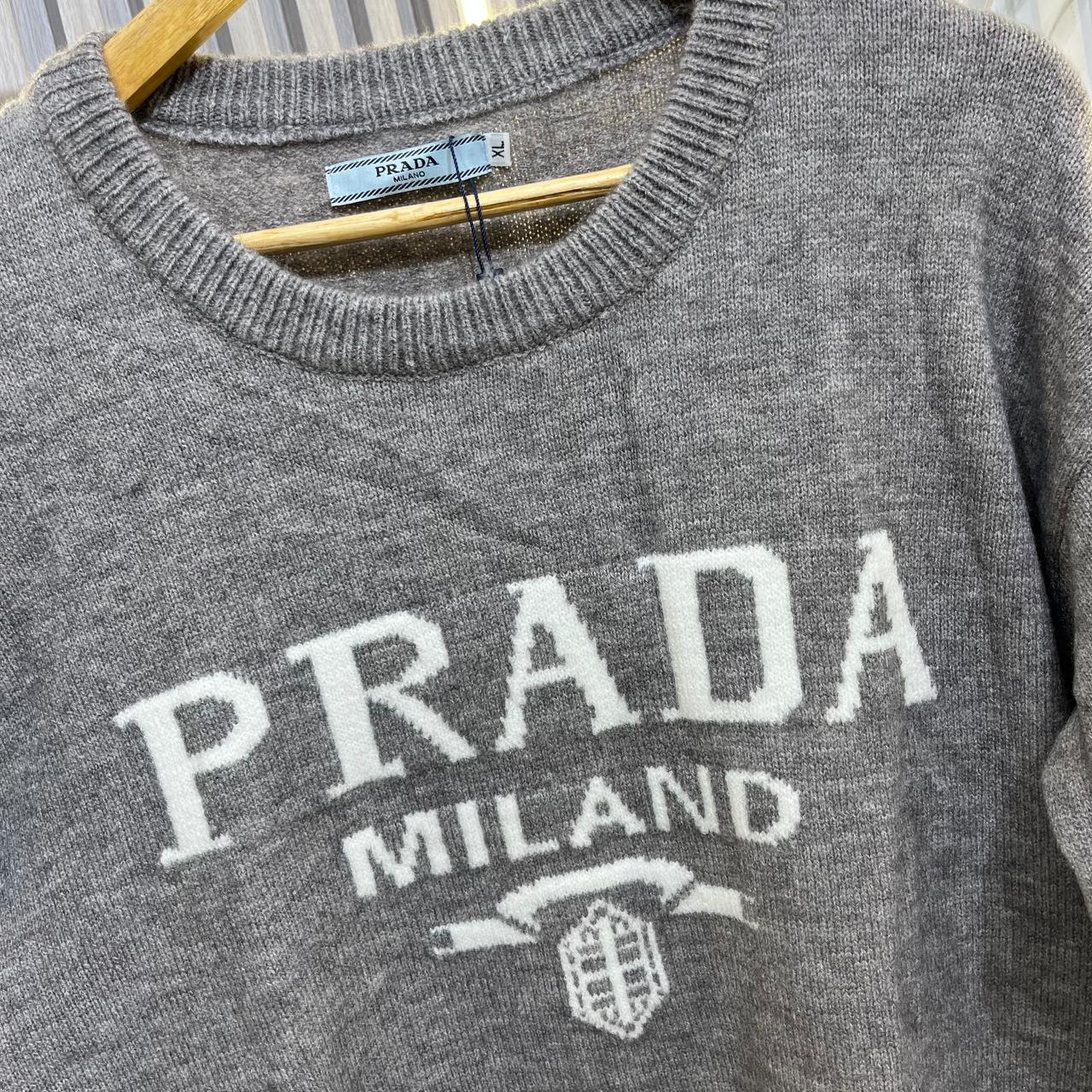 WhatsApp Image 2024-10-21 at 7.28.26 PM (1) Prada Knitted Grey Warm Dress With Matching Long Socks