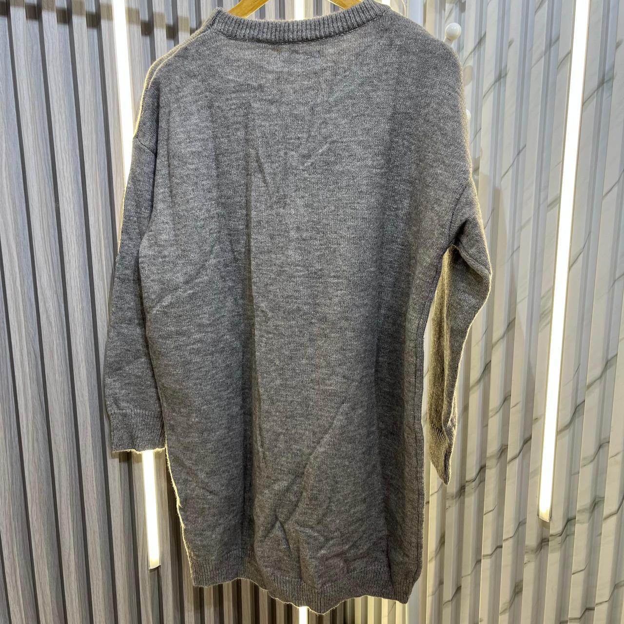 WhatsApp Image 2024-10-21 at 7.28.26 PM (2) Prada Knitted Grey Warm Dress With Matching Long Socks