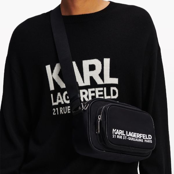 WhatsApp Image 2024-10-22 at 1.37.33 AM Karl Lagerfeld Black Shoulder Messenger Bag (With Box)