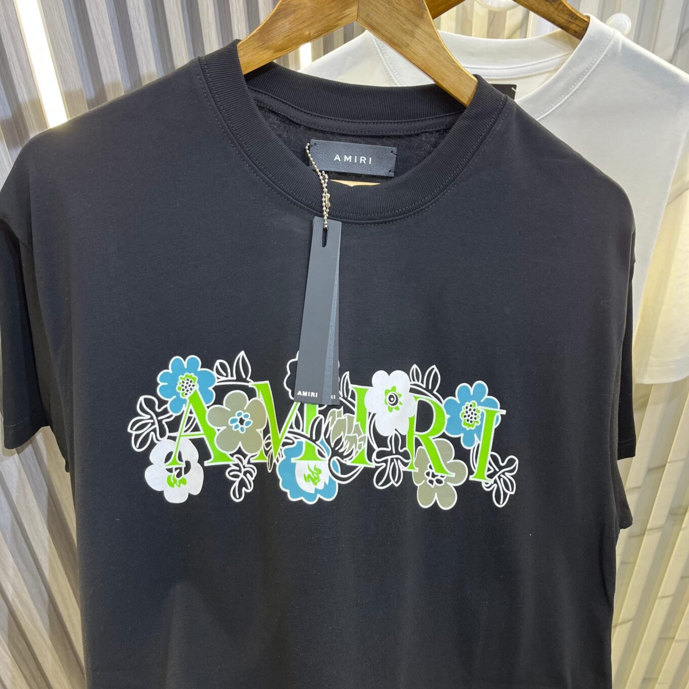 Amiri Floral Black Oversized Tshirt