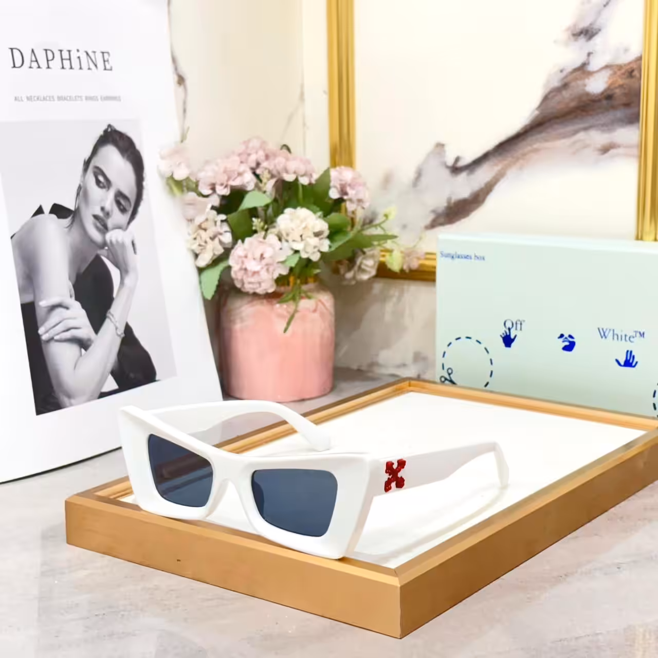 Offwhite White Women Sunglass