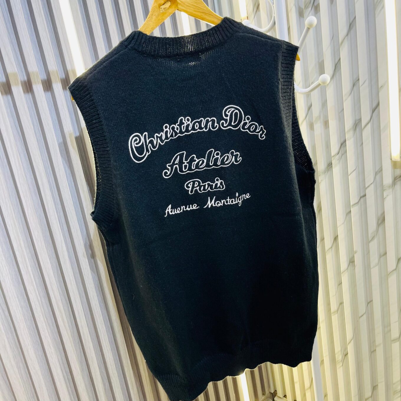 Christian Dior  Black Sleeveless Warm Sweater