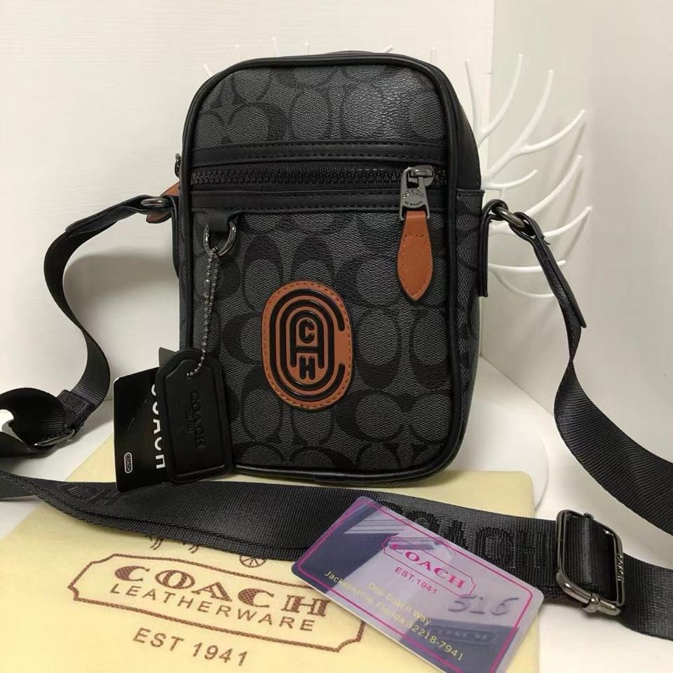Coach Black Signature Crossbody Small Messenger Bag