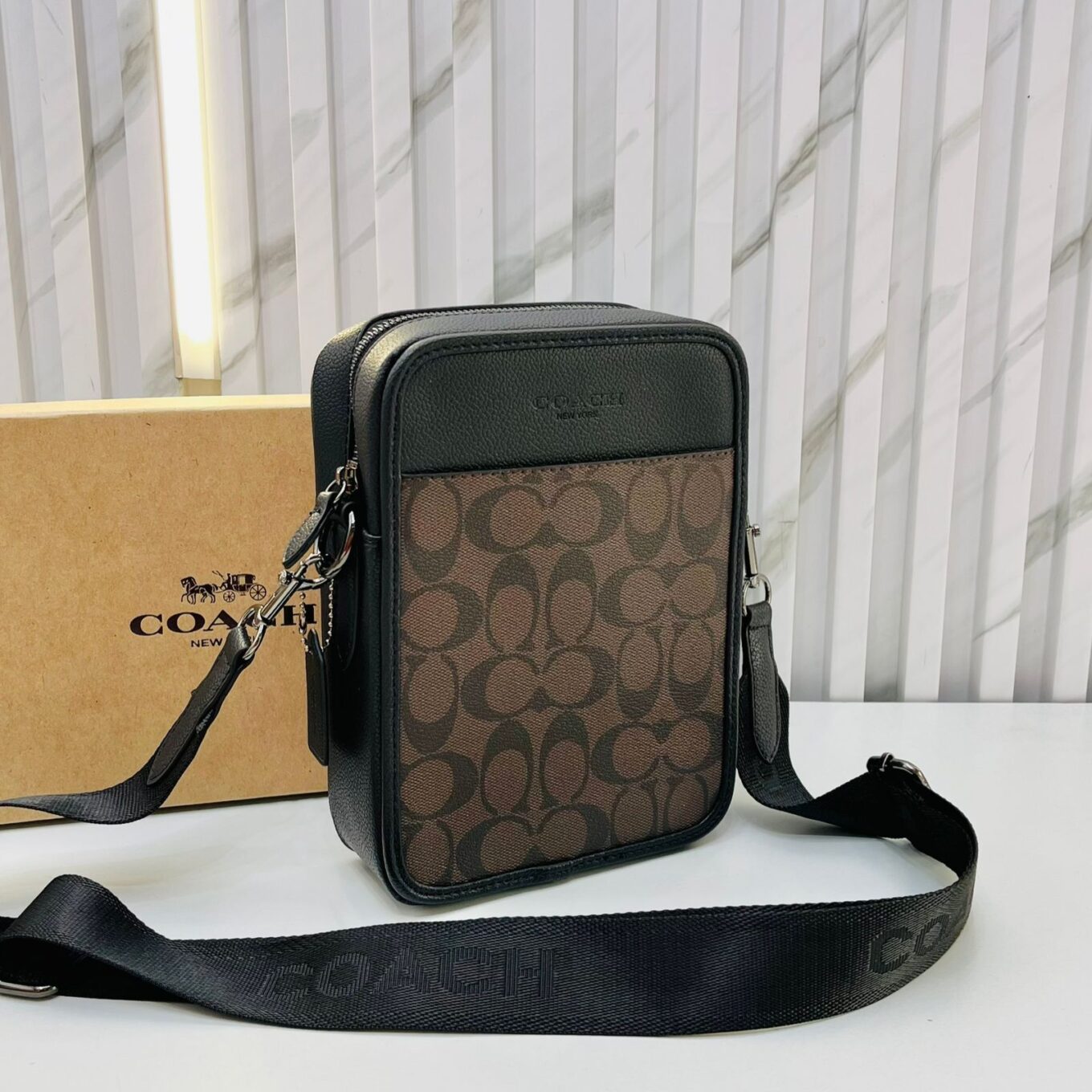 Coach Coffee Messenger Bag (With Box)