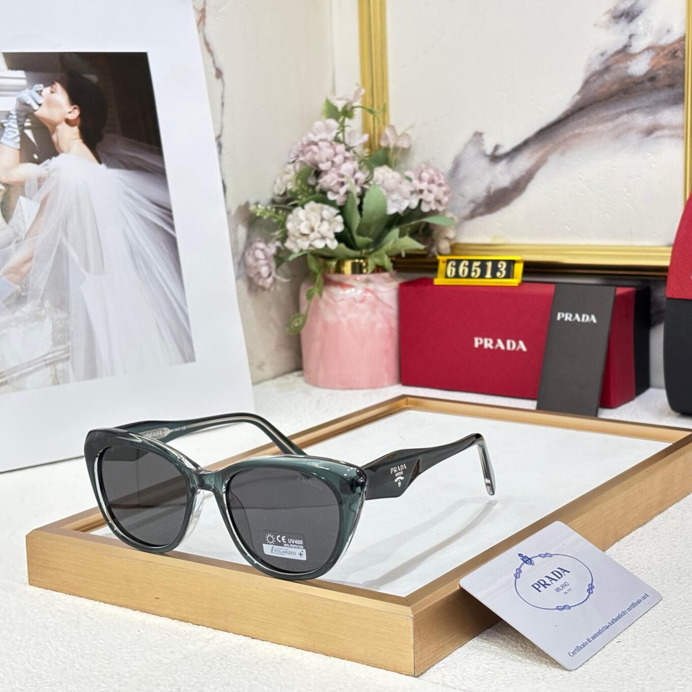 Prada Polarised Cateye Women’s Sunglass